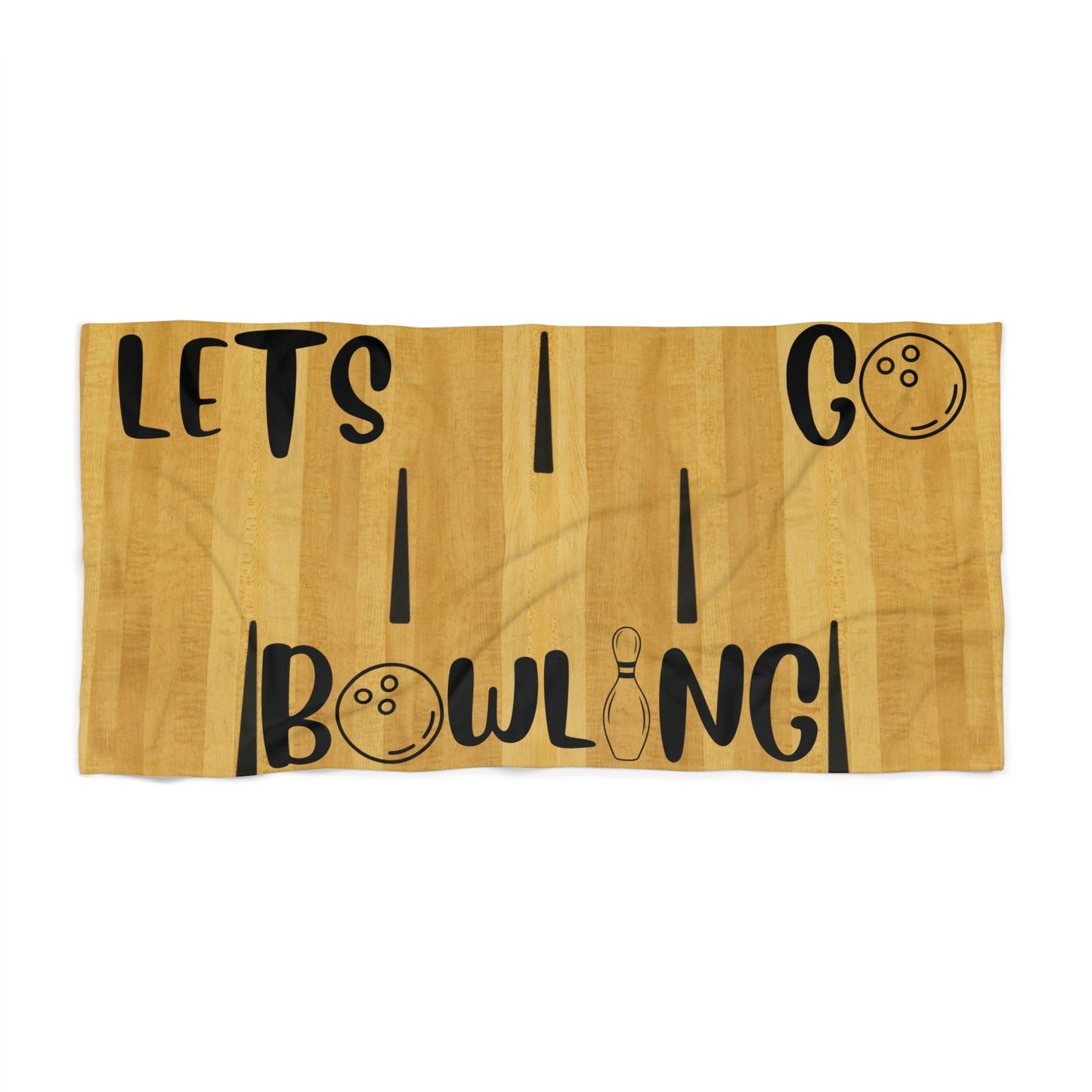 Lets Go Bowling Beach Towel