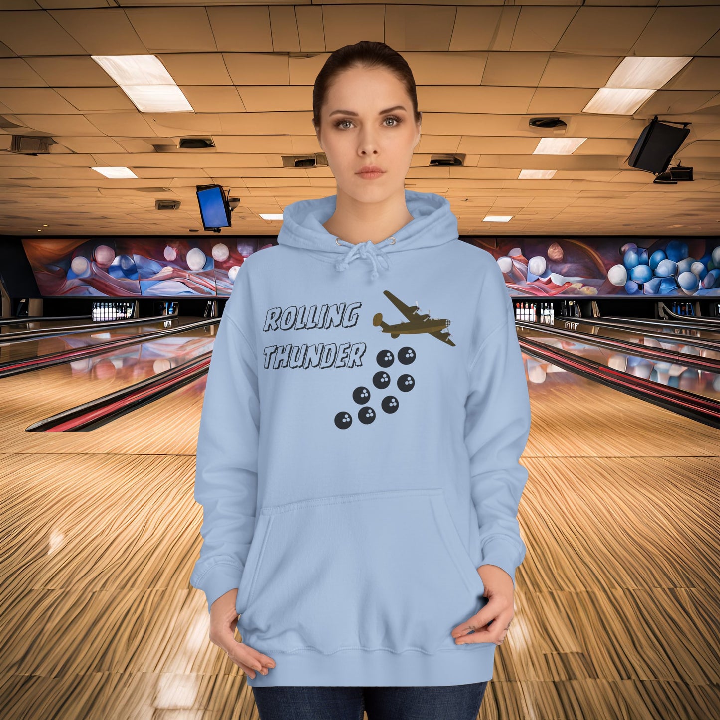 Rolling Thunder Bowling Bomber Unisex Hoodie