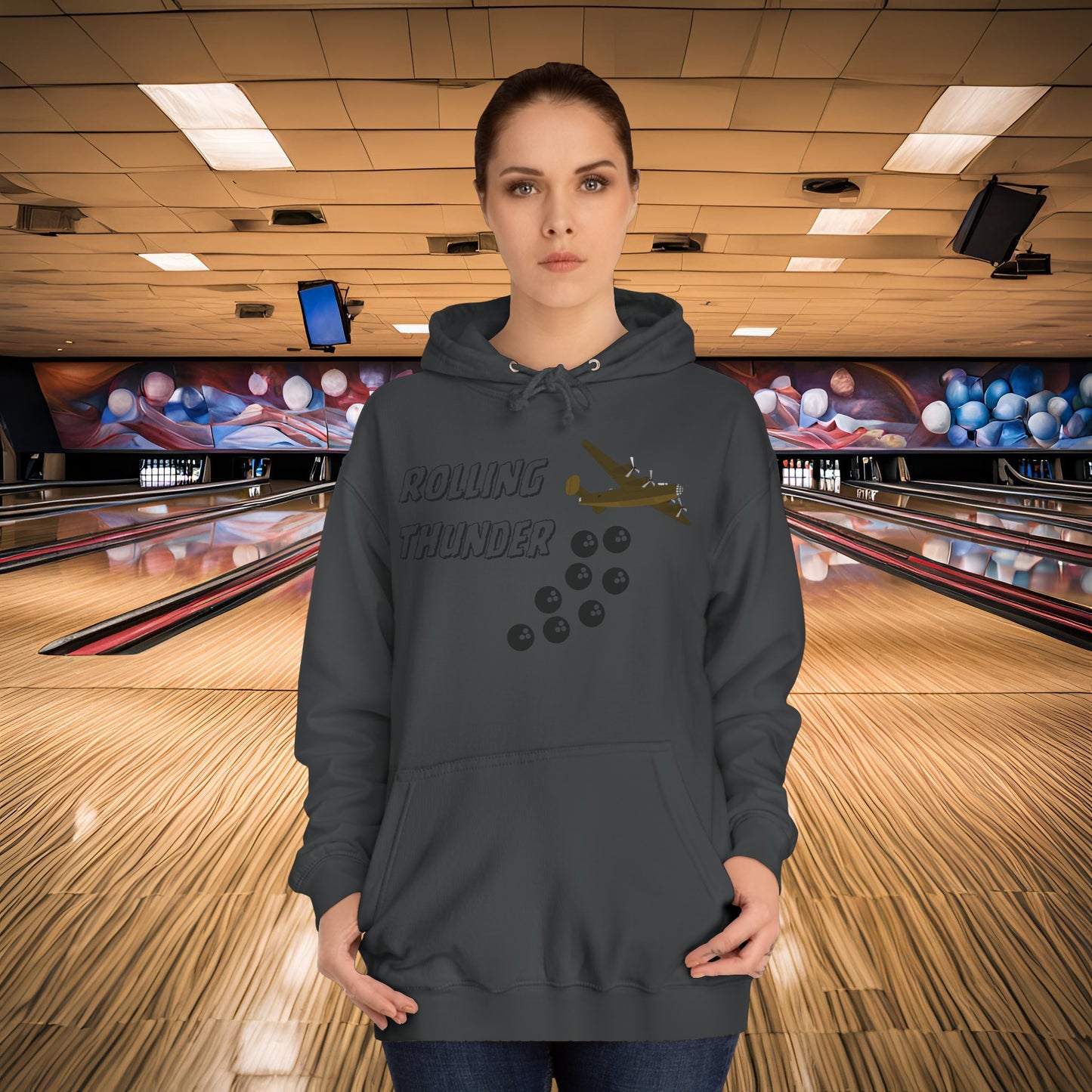 Rolling Thunder Bowling Bomber Unisex Hoodie