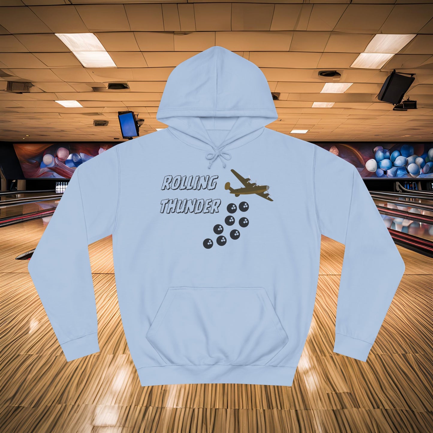 Rolling Thunder Bowling Bomber Unisex Hoodie