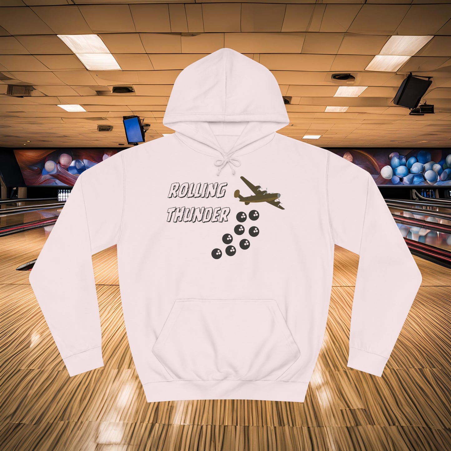 Rolling Thunder Bowling Bomber Unisex Hoodie